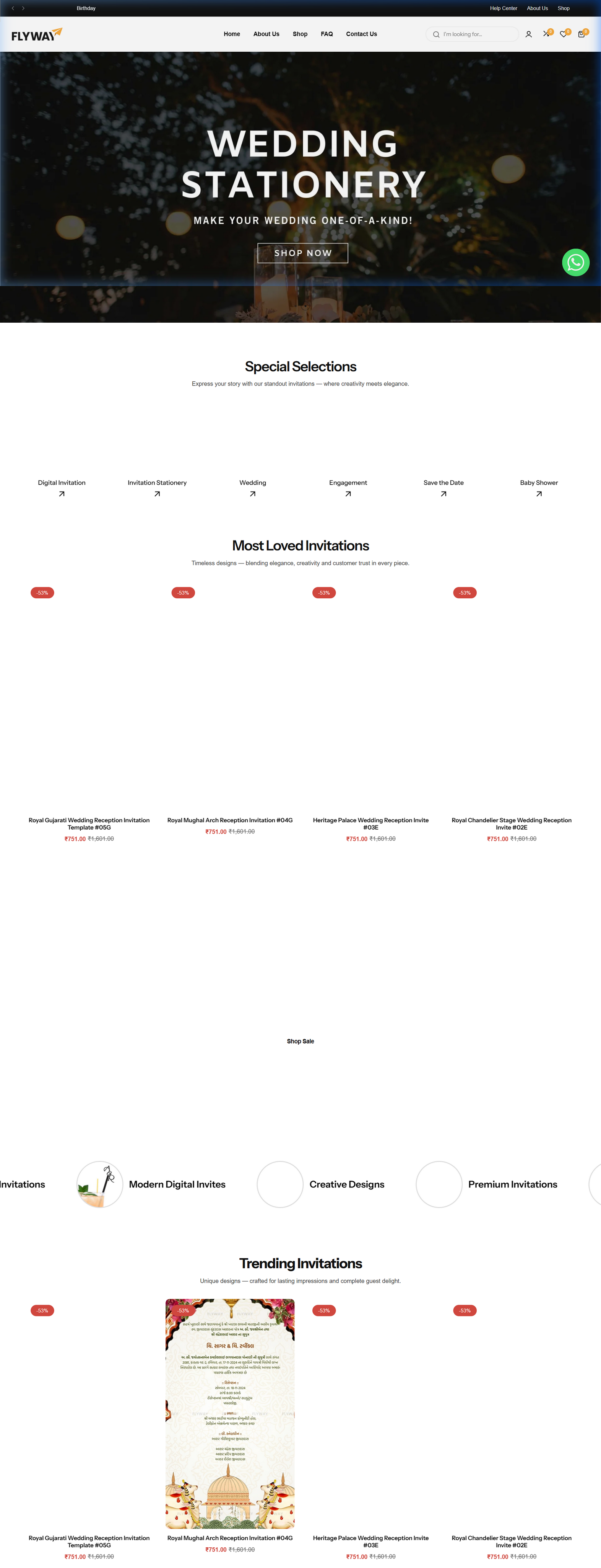 Flyway E-Invite Website Screenshot